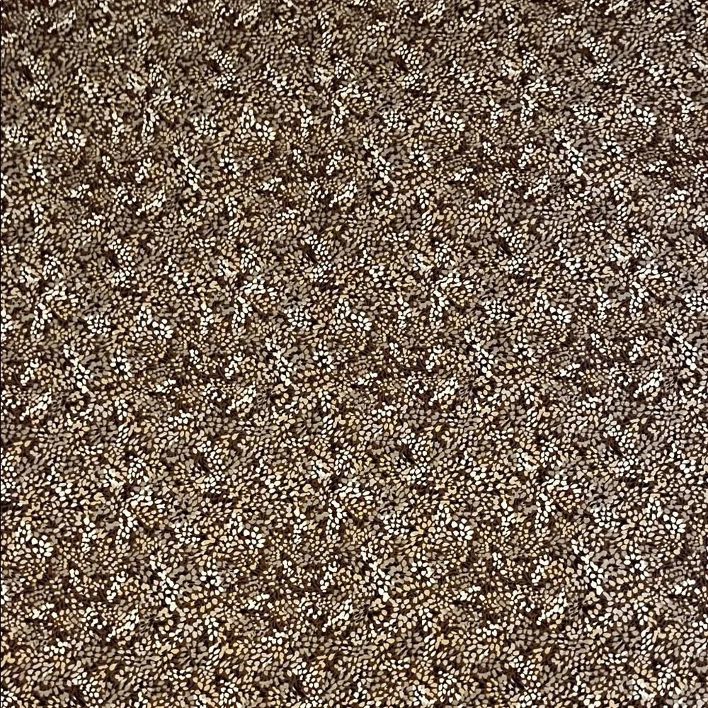 Brown and Cream Speckled Cotton Fabric Approx. 2 Yards 8” Long By 44” Wide